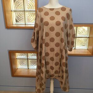 Yea Tan Polka Dot Dress